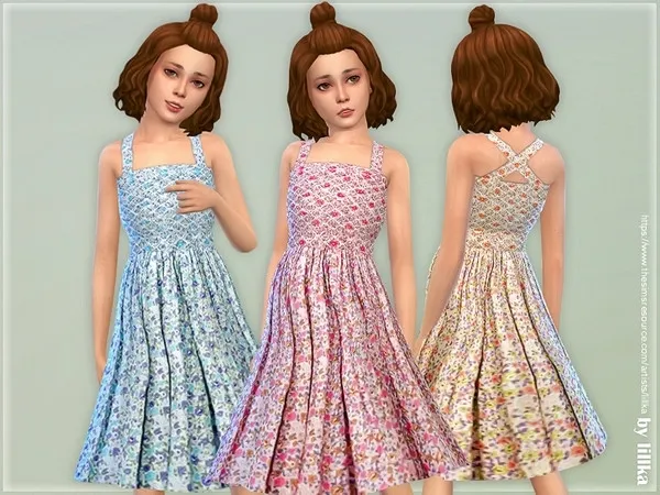Maxis Match Girls Dresses Collection P133 by thesimsresource - The Sims 4 Custom Content