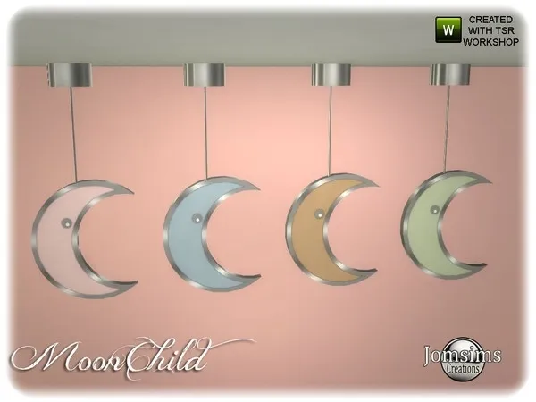 Moonchild kids bedroom ceiling deco moon - The Sims 4 Custom Content