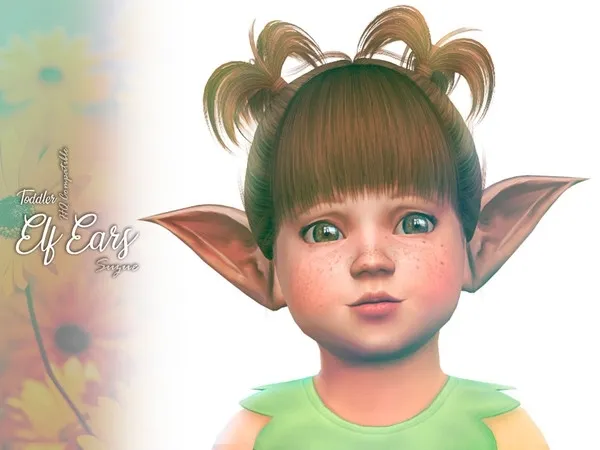 Alpha [Suzue] Toddler Elf Ears - The Sims 4 Custom Content