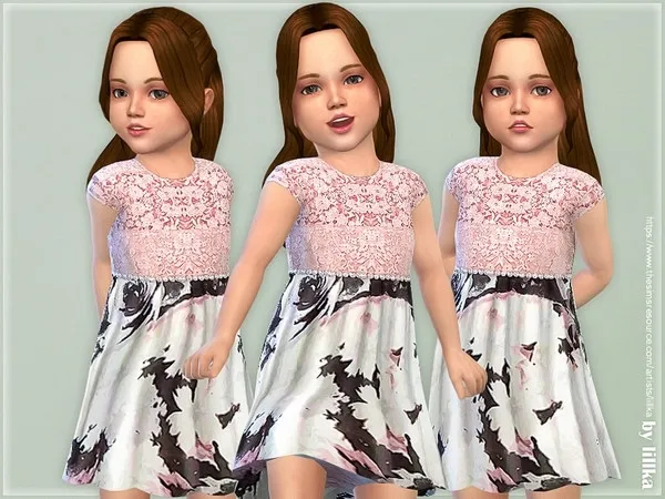 Maxis Match Mary Lou Dress for Toddler by thesimsresource - The Sims 4 Custom Content