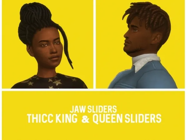 Maxis Match thicc king queen jaw sliders land by hi - The Sims 4 Custom Content