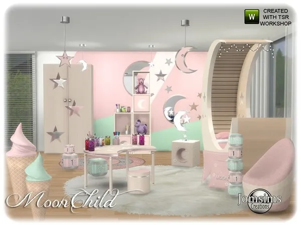 Maxis Match Moonchild kids bedroom - The Sims 4 Custom Content