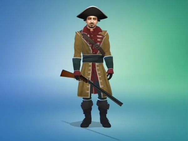 Alpha 18th Century Spanish Military Uniform Butter 1 by Nutter - The Sims 4 Custom Content