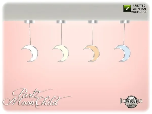 Moonchild kids bedroom part 2 ceiling light moon - The Sims 4 Custom Content