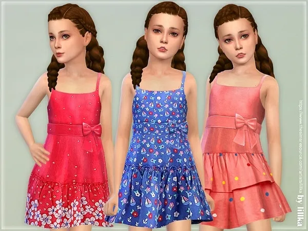 Maxis Match Girls Dresses Collection P134 by thesimsresource - The Sims 4 Custom Content