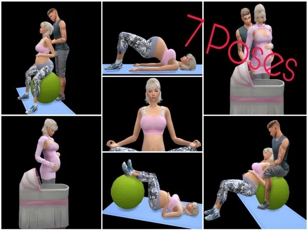 Alpha Pregnancy Posepack - The Sims 4 Custom Content