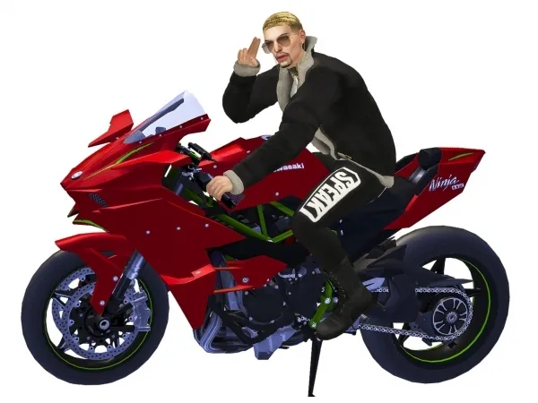 Alpha Kawasaki Ninja H2R_Pose by Maddoxx - The Sims 4 Custom Content