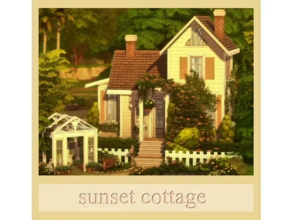 Maxis Match Sunset Cottage - The Sims 4 Custom Content