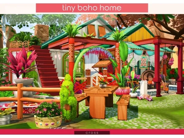 Maxis Match Tiny Boho Home - The Sims 4 Custom Content
