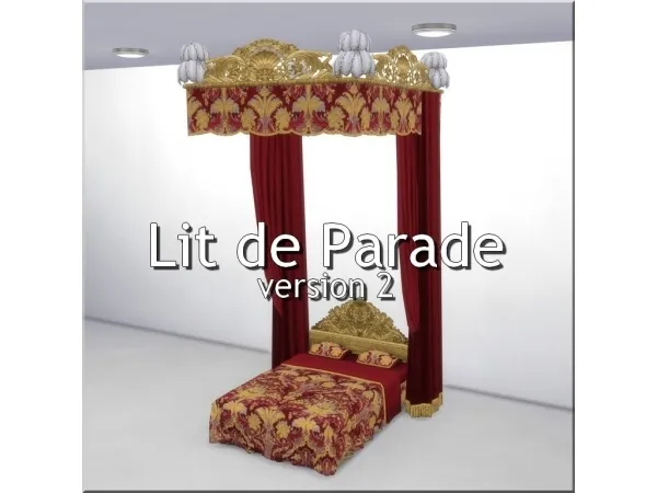 Alpha Lit de Parade Version 2 - The Sims 4 Custom Content
