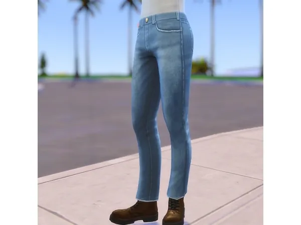 Maxis Match Discover University Unstriped Jeans - The Sims 4 Custom Content