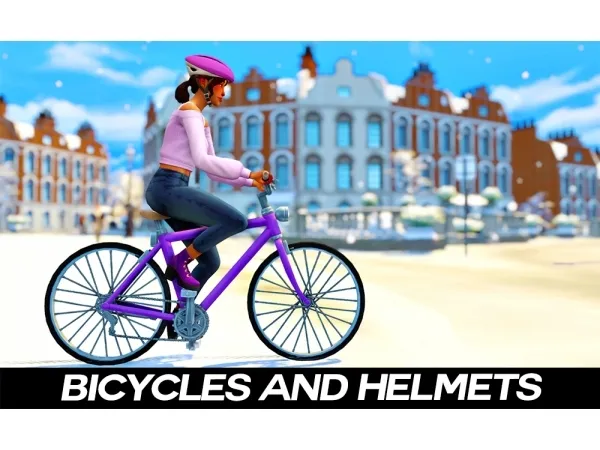 Alpha Discover University Bikes and Helmets in Sorbet Remix - The Sims 4 Custom Content