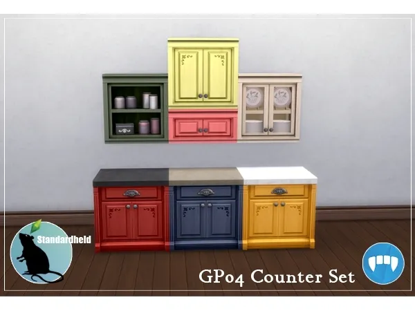 Alpha GP04 Counter Set - The Sims 4 Custom Content
