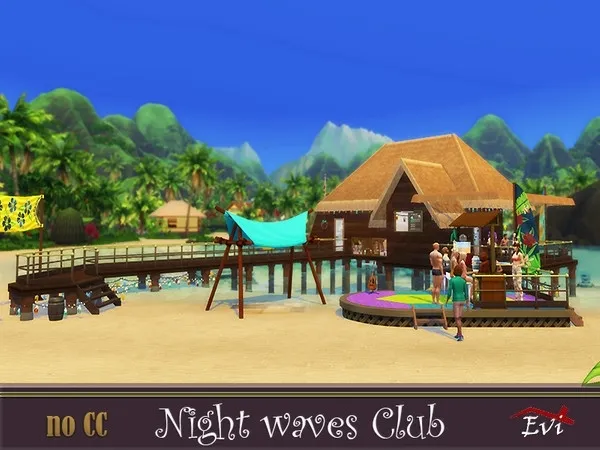 Alpha Nightwaves club - The Sims 4 Custom Content