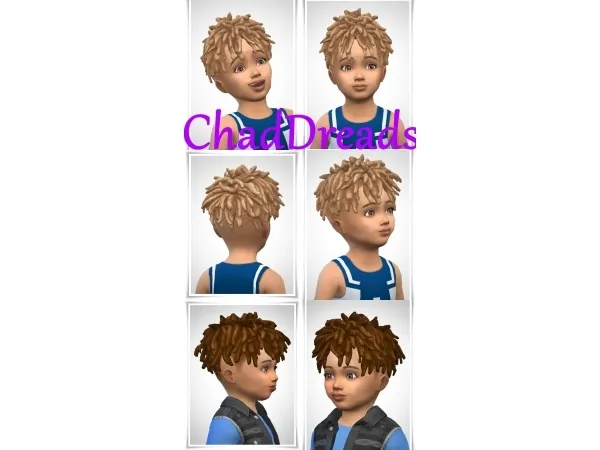 Maxis Match Chad Dreads Toddler version - The Sims 4 Custom Content