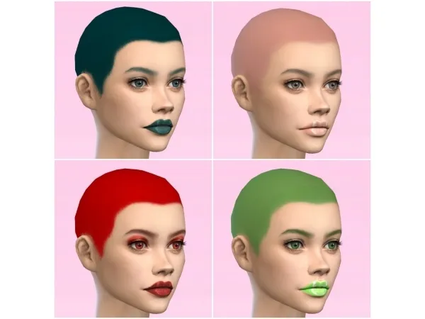 Alpha updated hairline more colors - The Sims 4 Custom Content