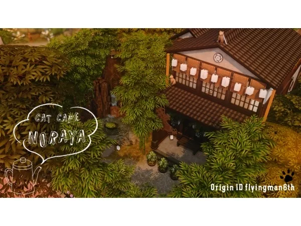 Maxis Match Cat cafe NORAYA - The Sims 4 Custom Content