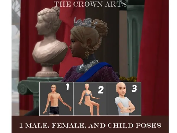 Alpha 3 Royal Portrait Poses - The Sims 4 Custom Content