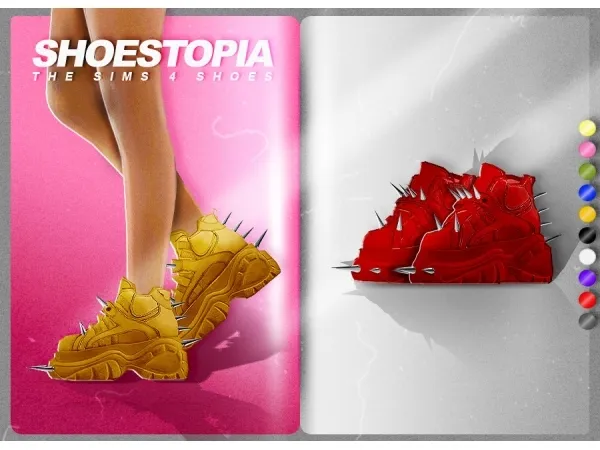 Alpha SATAN SPIKES SHOES SHOESTOPIA by shoestopia - The Sims 4 Custom Content