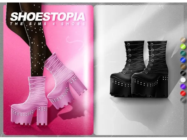 Alpha DARK PARADISE BOOTS SHOESTOPIA by shoestopia - The Sims 4 Custom Content