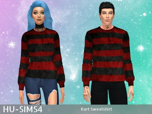 Alpha Kurt Sweatshirt University Required - The Sims 4 Custom Content