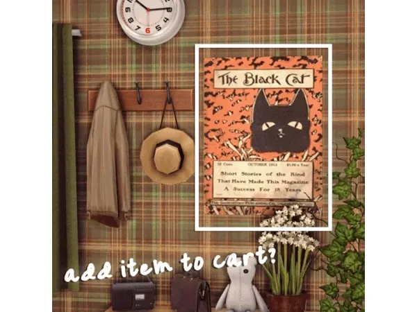 Alpha black cat posters - The Sims 4 Custom Content