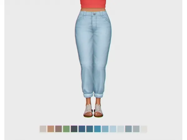 Maxis Match cuffed jeans - The Sims 4 Custom Content