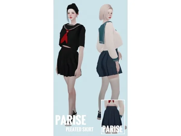 Mix Pleated Skirt - The Sims 4 Custom Content