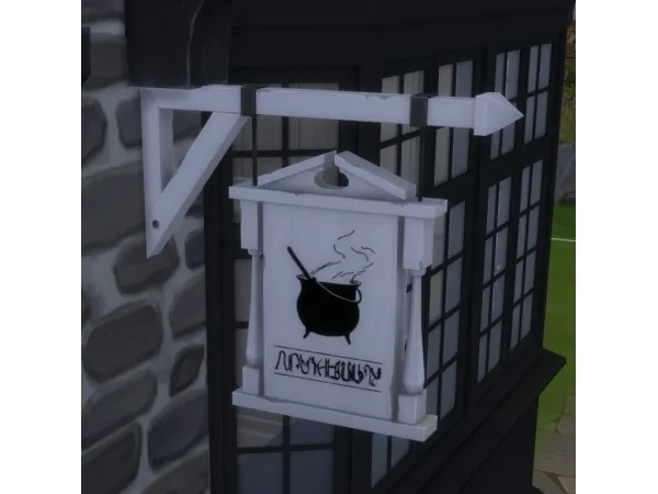 Alpha Apothecary Sign in Simlish by SuicidalSpiders - The Sims 4 Custom Content