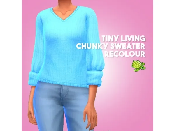 Maxis Match chunky sweater tiny living recolour - The Sims 4 Custom Content