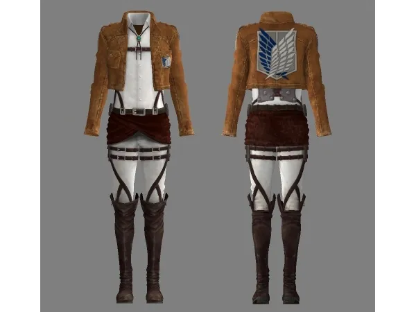 Alpha Attack on Titan Erwin Smith Outfit - The Sims 4 Custom Content