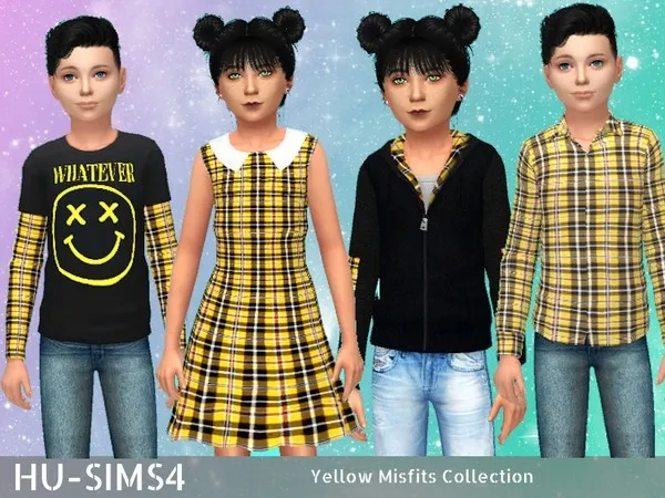 Alpha Yellow Misfits Collection - The Sims 4 Custom Content