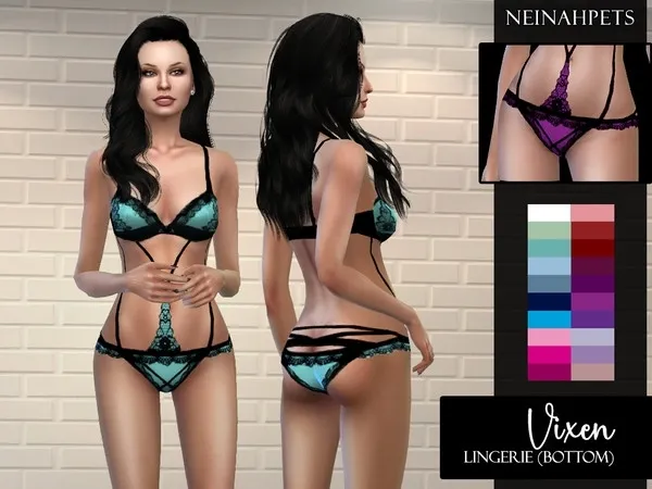 Vixen Lingerie Bottom Panties - The Sims 4 Custom Content