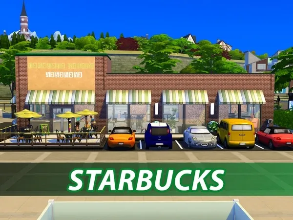 Alpha Starbucks Cafe - The Sims 4 Custom Content