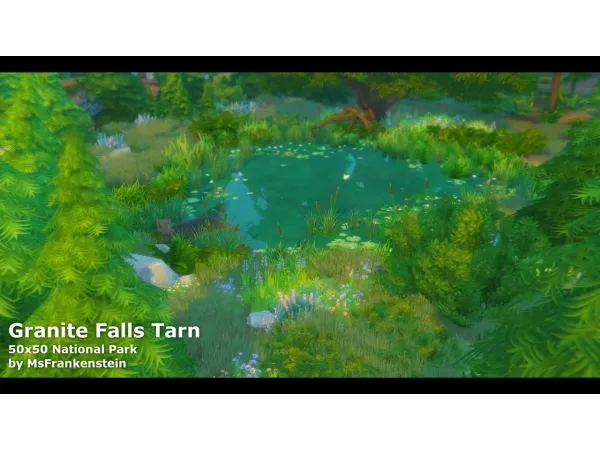 Alpha Granite Falls Tarn 50x50 National Park - The Sims 4 Custom Content