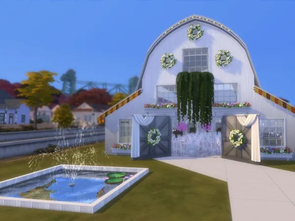 Alpha Rustic Barn Wedding Venue - The Sims 4 Custom Content
