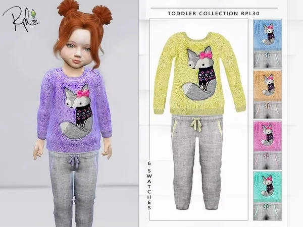 Alpha Toddler Outfit Collection RPL30 cats and dogs - The Sims 4 Custom Content
