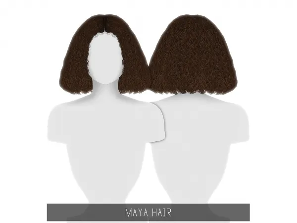 Alpha MAYA HAIR TODDLER CHILD by simsfinds - The Sims 4 Custom Content