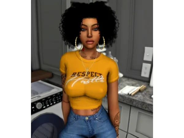 Alpha Fashion Nova Graphic Tees by afrosimtricsimmer - The Sims 4 Custom Content