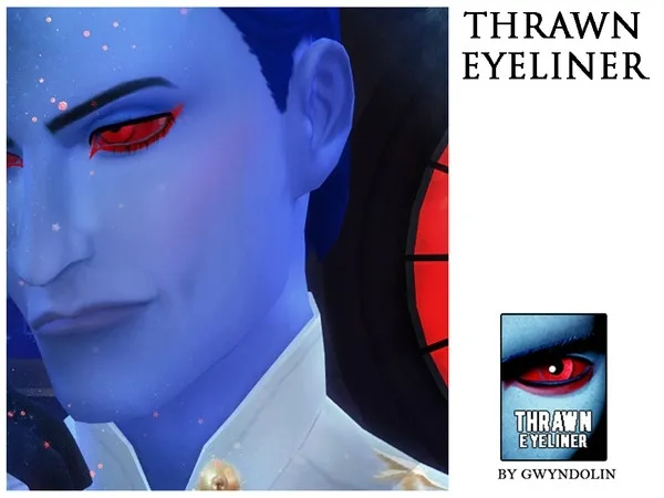 Alpha Thrawn Eyeliner [Star Wars Rebels Style] - The Sims 4 Custom Content