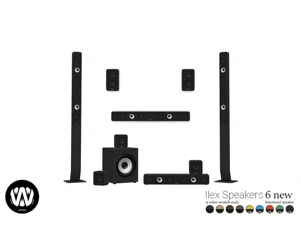 Alpha Ilex Speakers by wondymoon - The Sims 4 Custom Content
