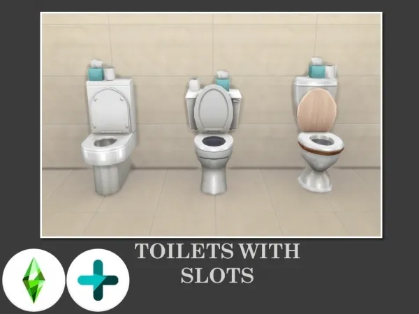 Alpha Toilets With Slots by Teknikah - The Sims 4 Custom Content