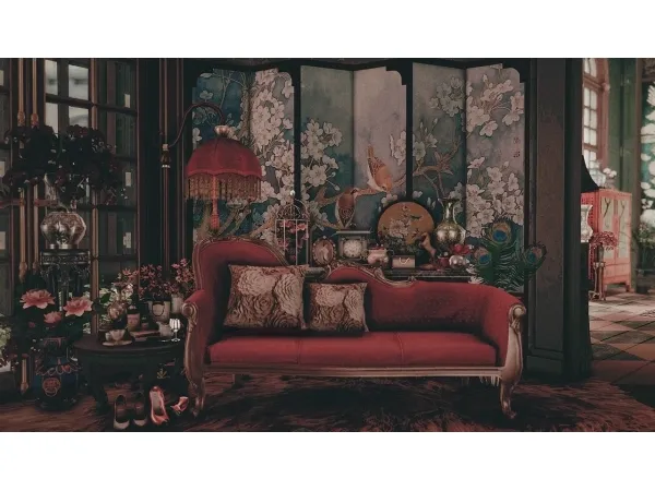 Alpha AggressiveKitty Shanghai Restoration Room - The Sims 4 Custom Content