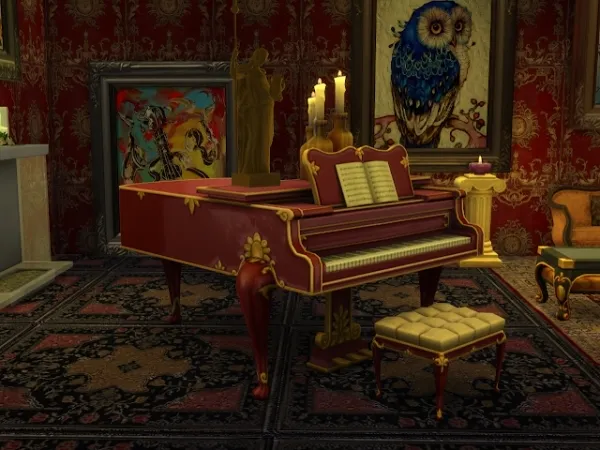 Alpha Set of Floor Antique Vintage Patterns - The Sims 4 Custom Content