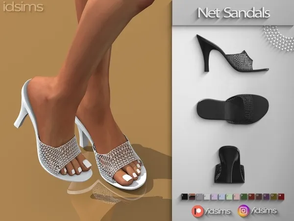 Alpha Net Sandals - The Sims 4 Custom Content