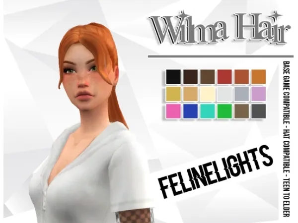 Maxis Match Wilma Hair - The Sims 4 Custom Content