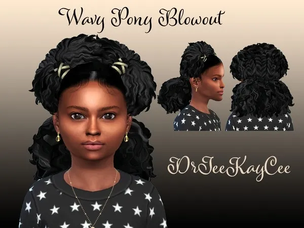 Mix Wavy Pony Blowout - The Sims 4 Custom Content