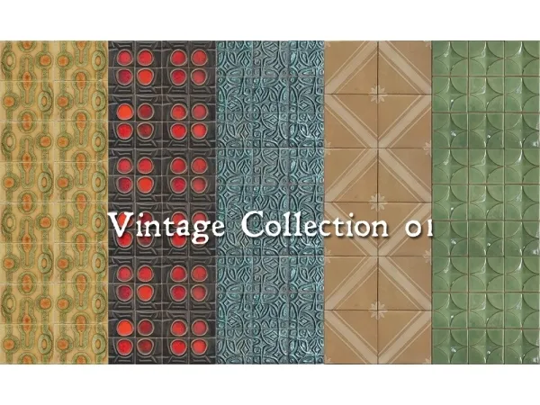 Alpha Vintage Wallpaper Collection - The Sims 4 Custom Content