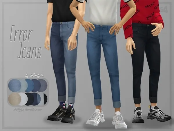 Maxis Match Trillyke Error Jeans by thesimsresource - The Sims 4 Custom Content