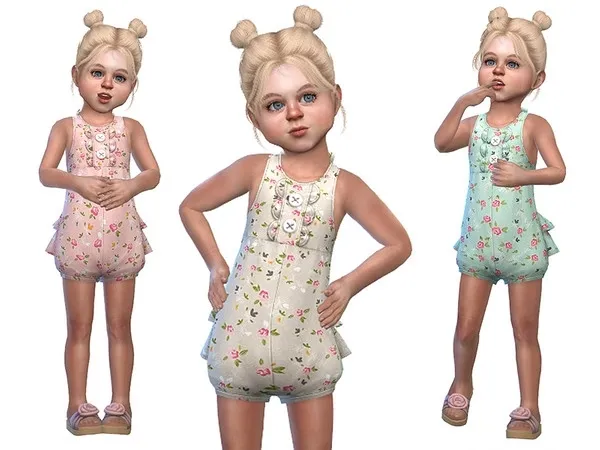 Maxis Match Ruffled Onesie for Toddler Girls 02 SP Toddler needed by thesimsresource - The Sims 4 Custom Content
